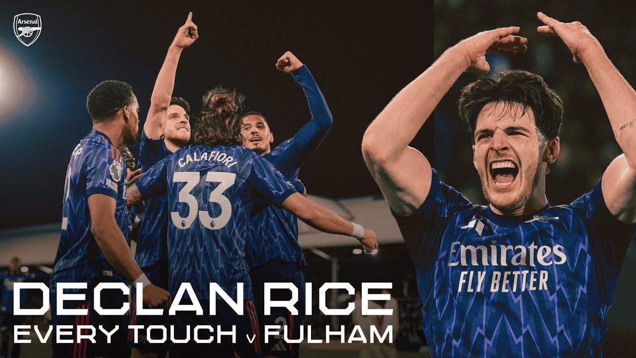 EVERY TOUCH | Declan Rice midfield masterclass 🌟 | Fulham vs Arsenal (0-1)