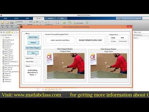 MATLAB code of Password Protected Video Steganography with AES Encryption