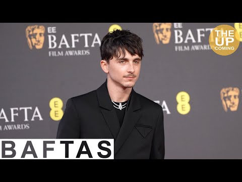 Timothee Chalamet A Complete Unknown Best Actor nominee BAFTAS 2025 photocall arrival