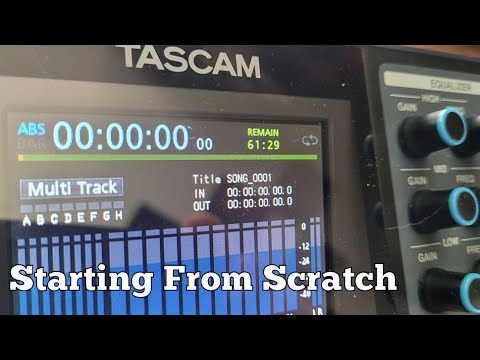 Starting From Scratch on a TASCAM DP24, DP32, DP24SD and DP32SD