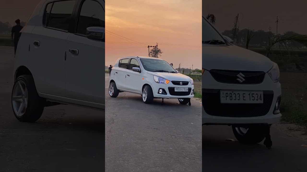 Modified Alto K10 with Black & Alloy Wheels 🔥