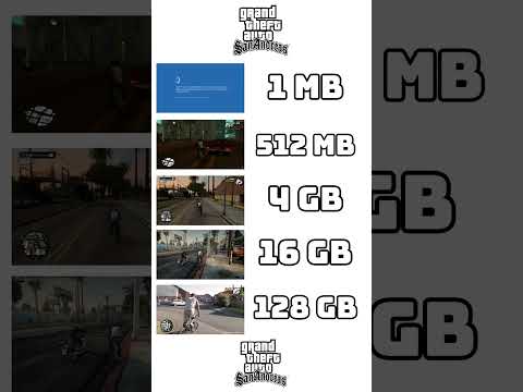 GTA SA 2GB RAM VS 4GB RAM VS 8GB VS RAM VS 16GB RAM #pcbuild #pc #pcgaming #gamingpc #gpu #graphics