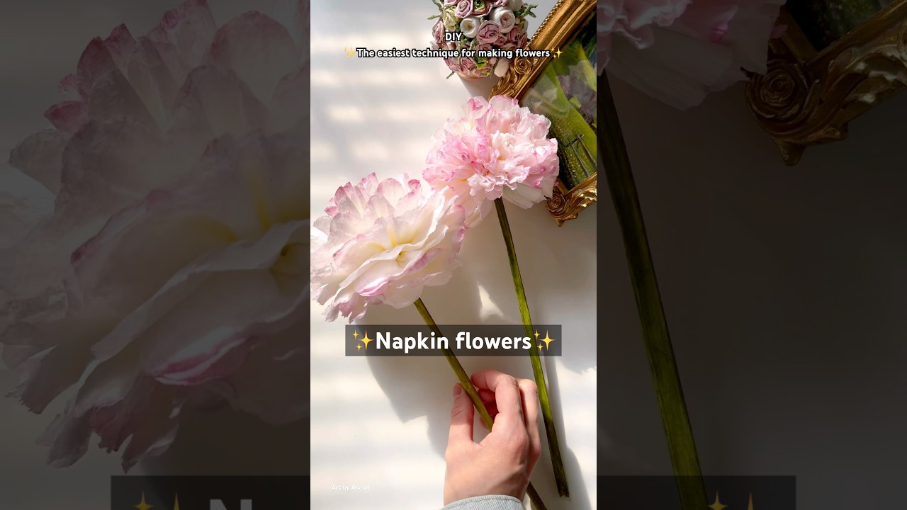 Easy DIY Paper Towel Peony Flower 🌸