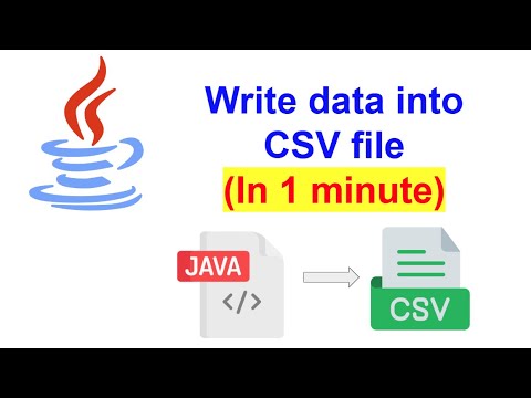 Write Data to CSV in Java in 1 Minute π