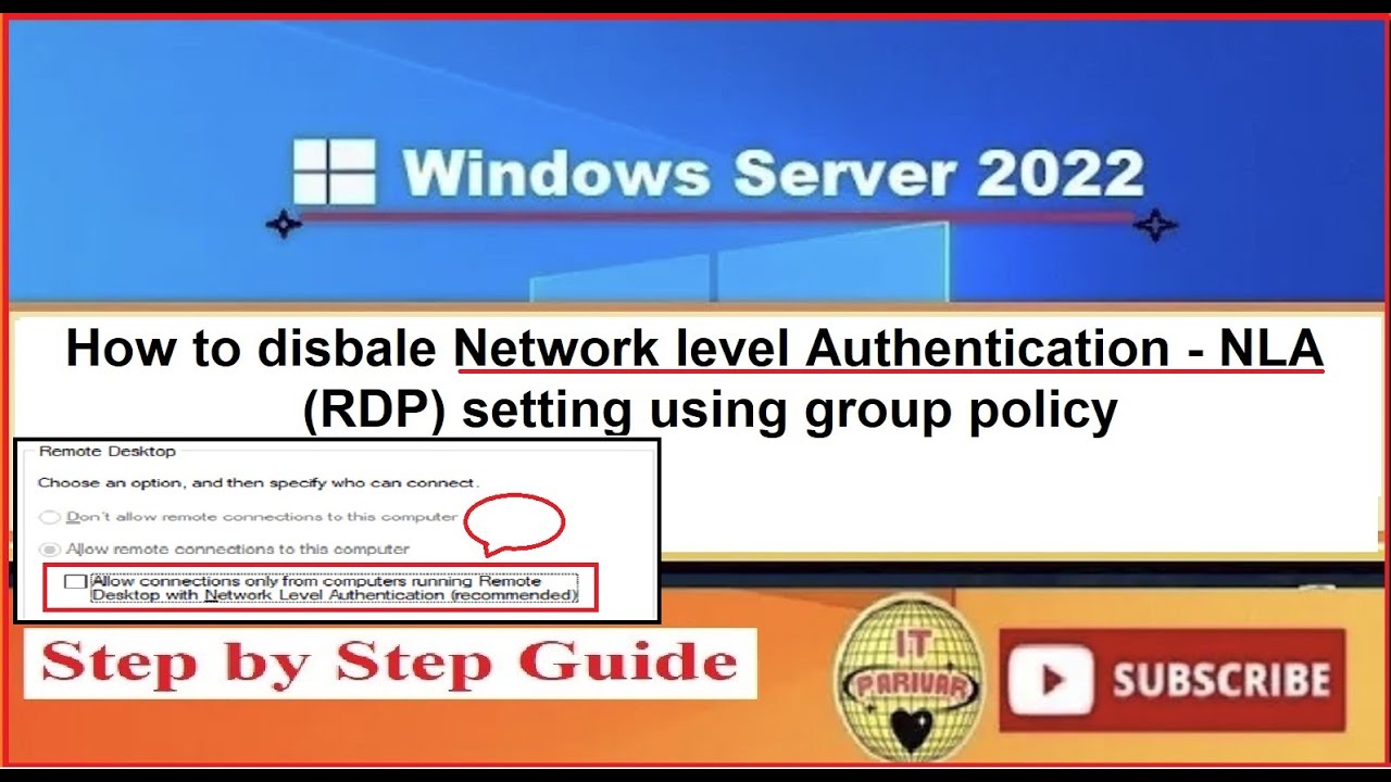 Disable RDP NLA via Group Policy π§