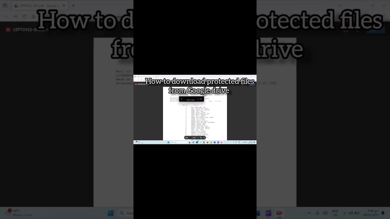 how to download protected files in Google drive