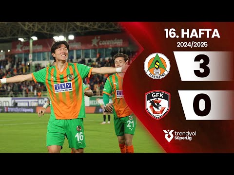 Alanyaspor (3-0) Gaziantep FK | 16. Hafta - Trendyol Süper Lig 2024/2025 Sezonu