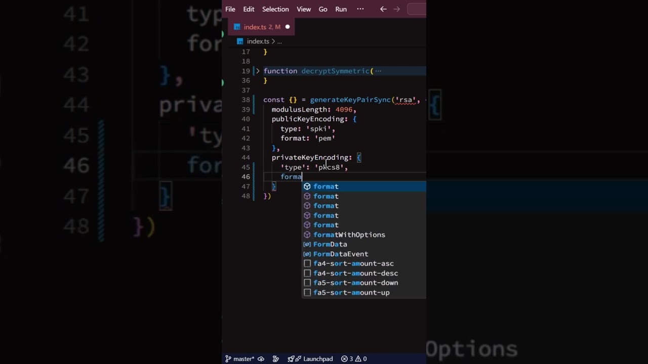 Generating a Key Pair for Asymmetric Encryption in Node.js with TypeScript