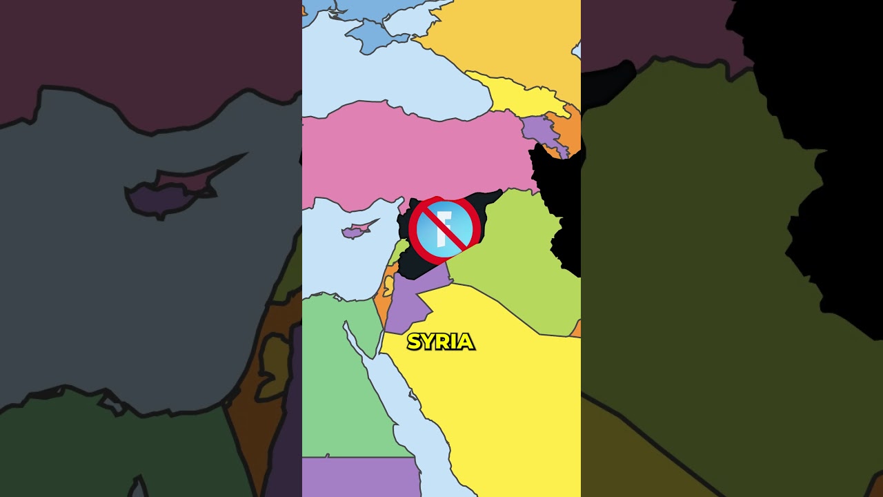 These 4 Countries Banned FORTNITE! #geography #maps #ban