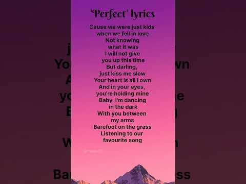 'Perfect' lyrics - Ed Sheeran #song #lyrics #shorts