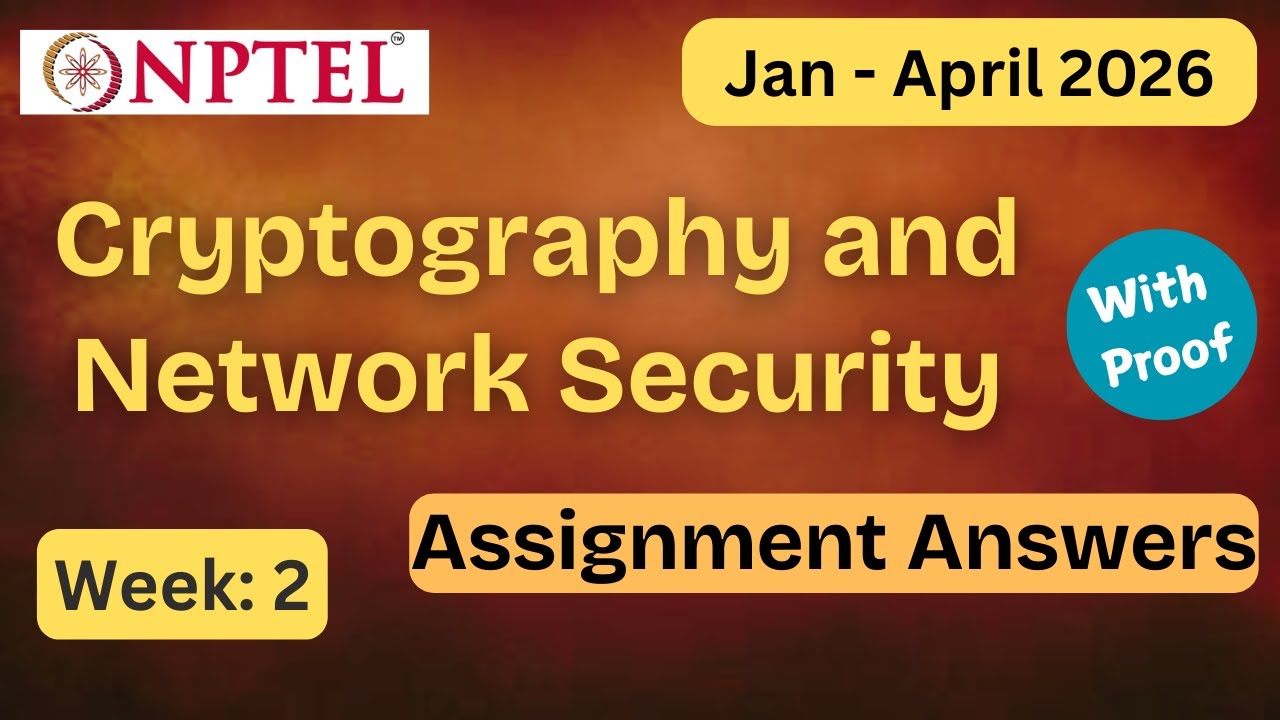 NPTEL Crypto & Network Security Week 2 Answers (Jan–Apr 2026)