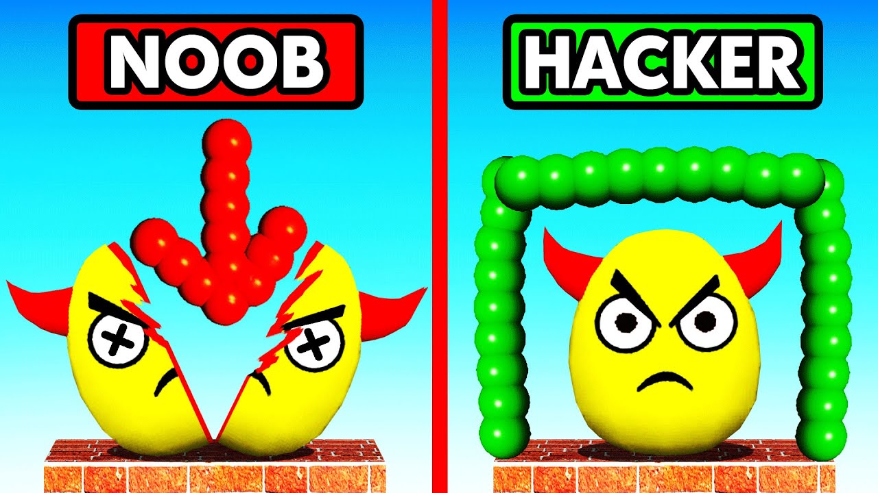 Noob vs Hacker in Draw to Smash! 🎮