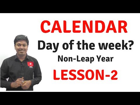 Calendar_Reasoning(Day of the Week?_Non-Leap Year)|| Lesson-2