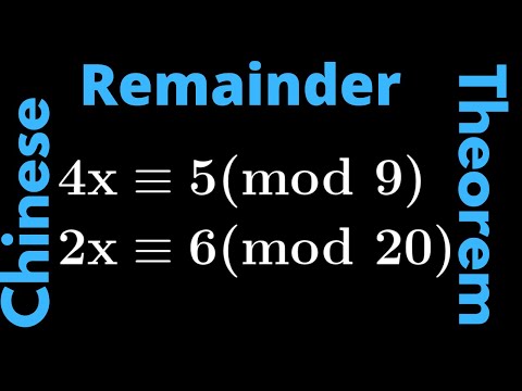 Number Theory | Chinese Remainder Theorem: Example 4