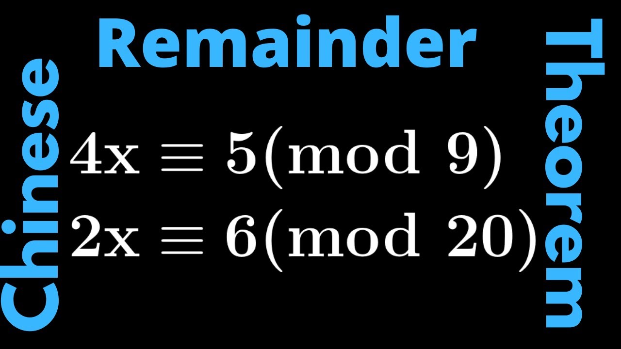 Mastering the Chinese Remainder Theorem: Step-by-Step Example for Solving Linear Congruences 🔢