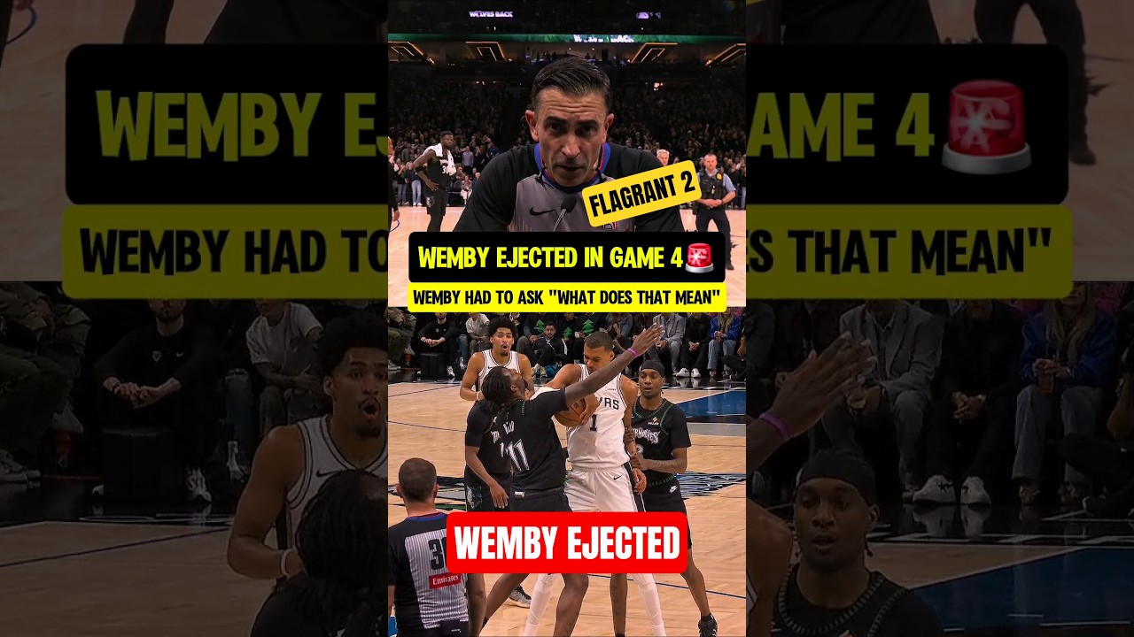 Wemby Ejected for Elbow on Naz 😮