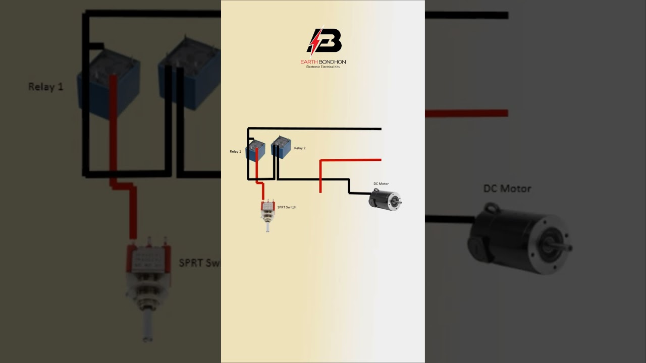 DC Motor Forward & Reverse Control with Relay 🔄