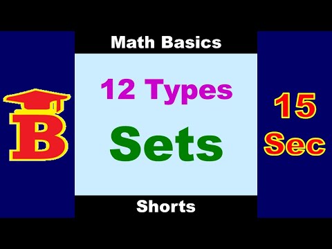 12 Types of Sets