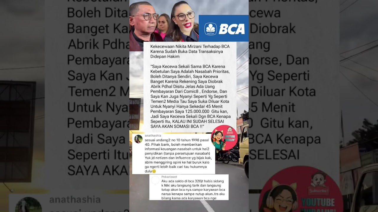Nikita Mirzani Kecewa BCA Buka Data di Pengadilan