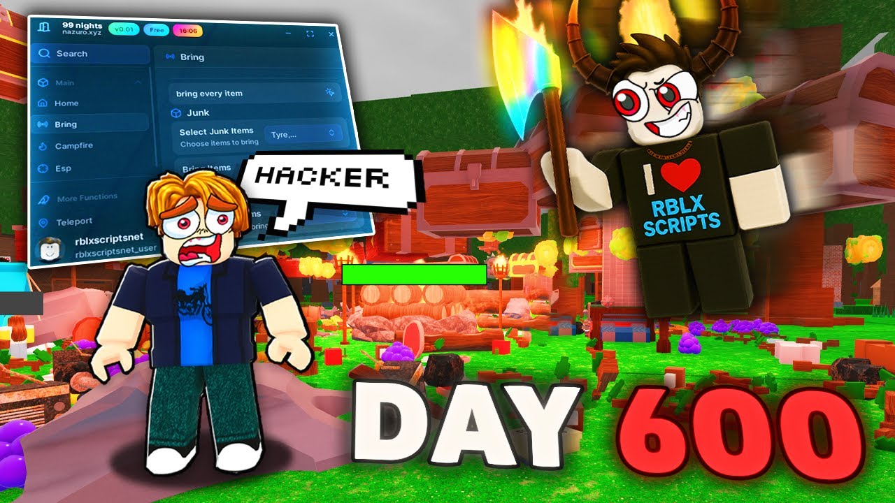 Epic Trolls in Roblox 99 Nights in the Forest Using Hacks & Scripts! 🎮