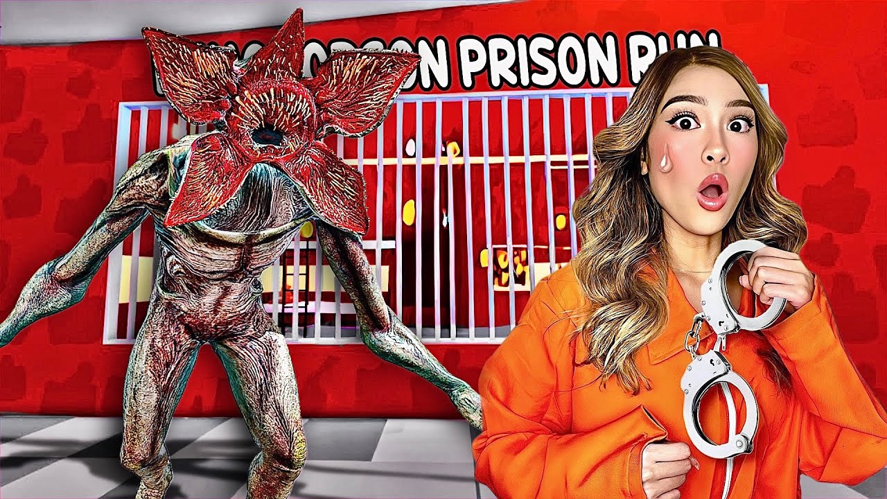 KAT ESCAPES STRANGER THINGS PRISON RUN IN ROBLOX (OBBY)