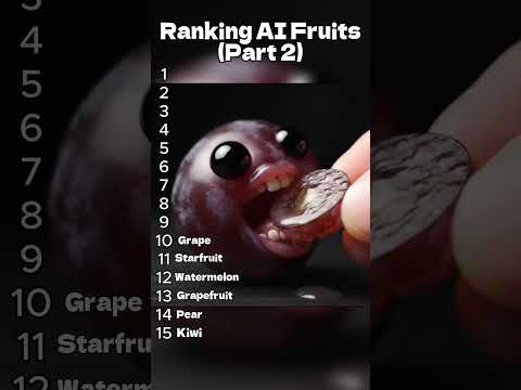 Ranking Cutest AI Fruit Eating Fruits (Part 2) #ranking #asmr #shorts