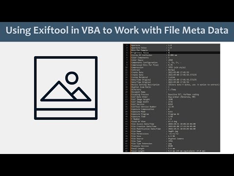 Using ExifTool in VBA to Work with File Meta Data
