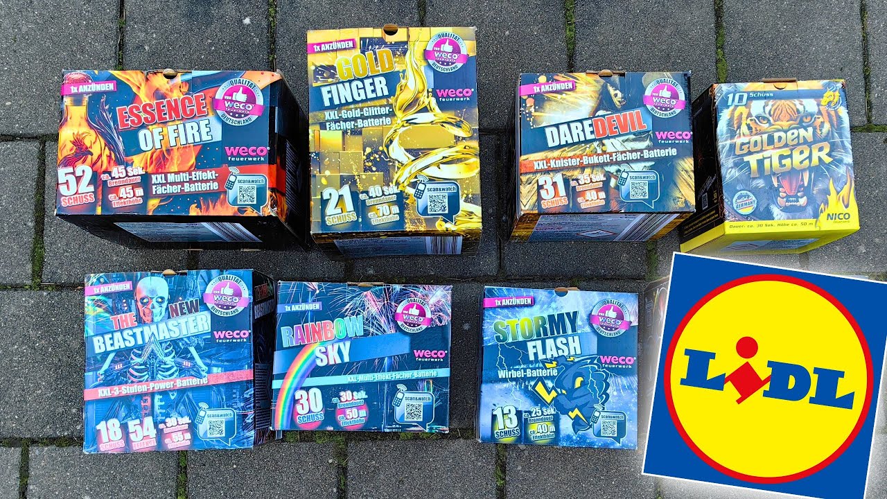 Top Feuerwerksbatterien für Silvester 2025/26 bei LIDL 🎆