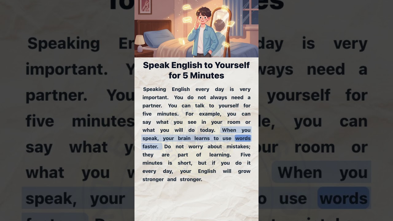 Speak English to Yourself for 5 Minutes 🎤