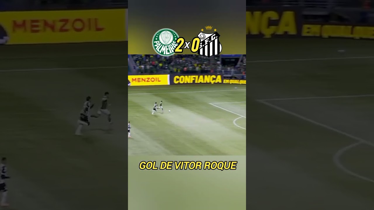 Vítor Roque Marca Segundo Gol do Palmeiras contra o Santos no Brasileirão 2025 ⚽