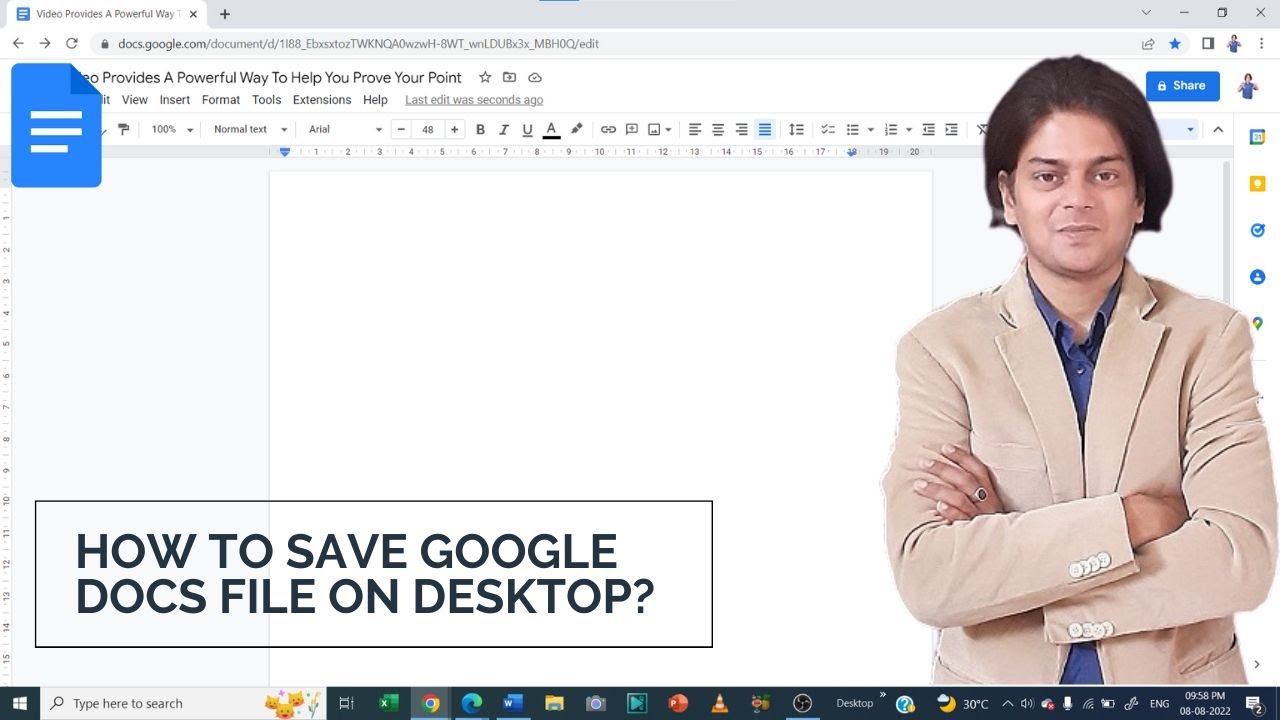 how to save google docs file on desktop?