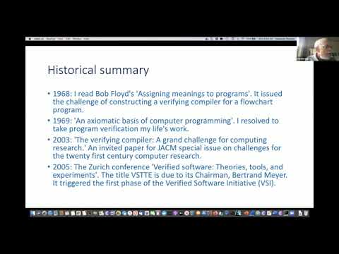 Prof. Tony Hoare | VSI: A Personal History of its Early Origins