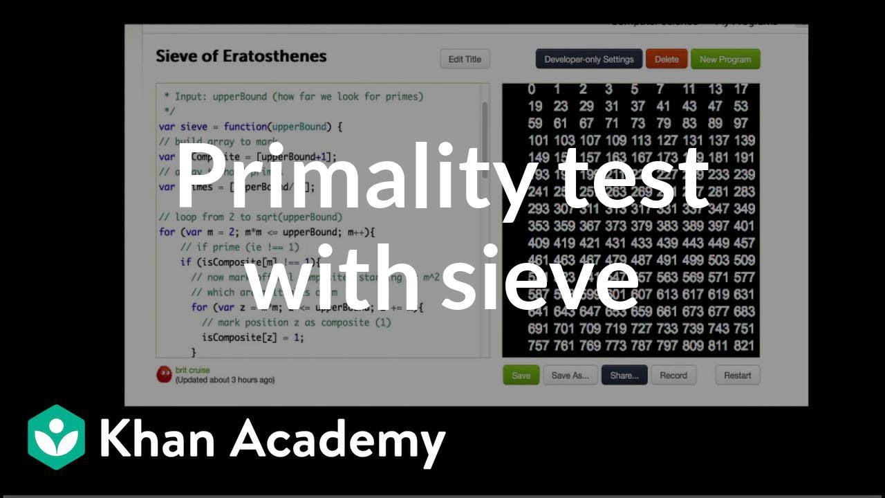 Efficient Primality Testing with the Sieve of Eratosthenes 🔍