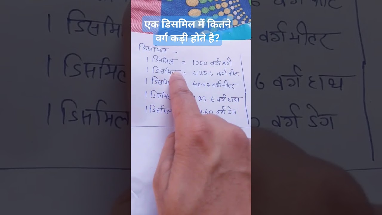 एक डिसमिल में कितने वर्ग कड़ी होते हैं? जानिए आसान तरीके से 🏡