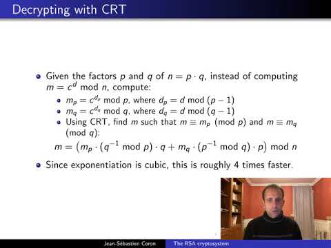 The RSA cryptosystem. Part 1: encryption and signature