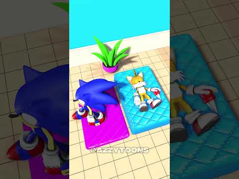 Tails Deflating Sonic's Mattress #sonic #animation #tails #knuckles
