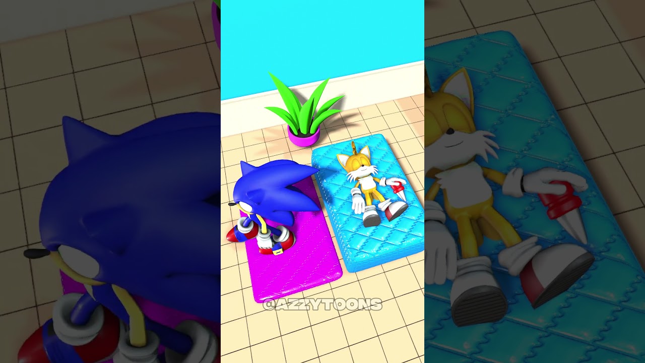 Tails Deflating Sonic's Mattress #sonic #animation #tails #knuckles