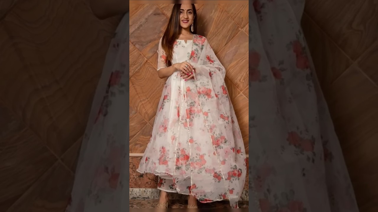 Beautiful organza dresses designs ❣️ Diwali special organza dresses collection 🤩#BaarishMeinTum