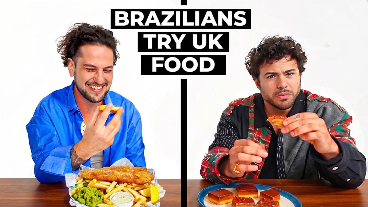 Brazilians try British Food for the first time