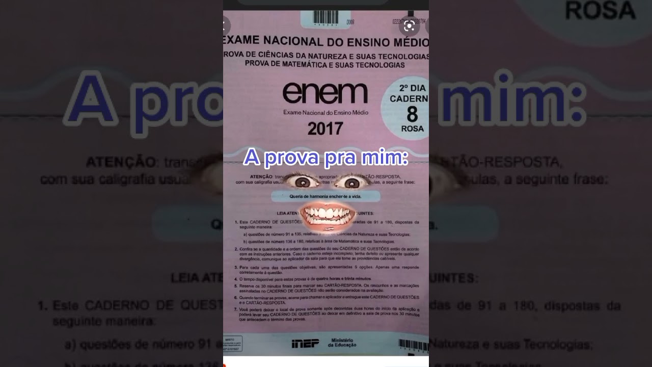 Verídico! 😂 Prova do ENEM com dublagem #shorts