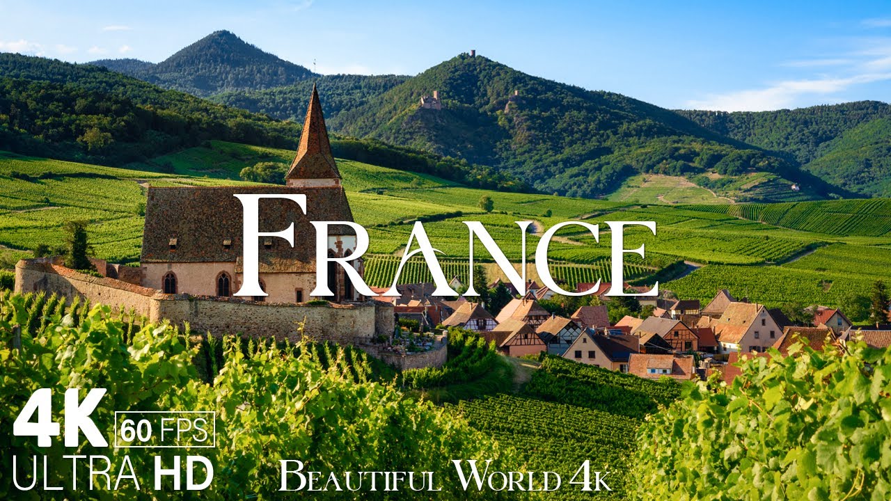 France 4K: Scenic Mountain, Beach & Countryside Views π