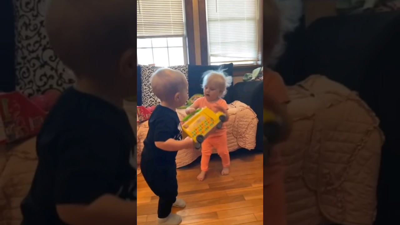 Дети борются за игрушки 🧸