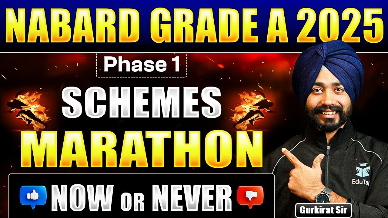NABARD Grade A 2025: Govt Schemes Marathon 📚