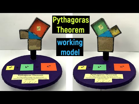 pythagoras theorem working model - pythagoras theorem maths project model - #diyasfunplay