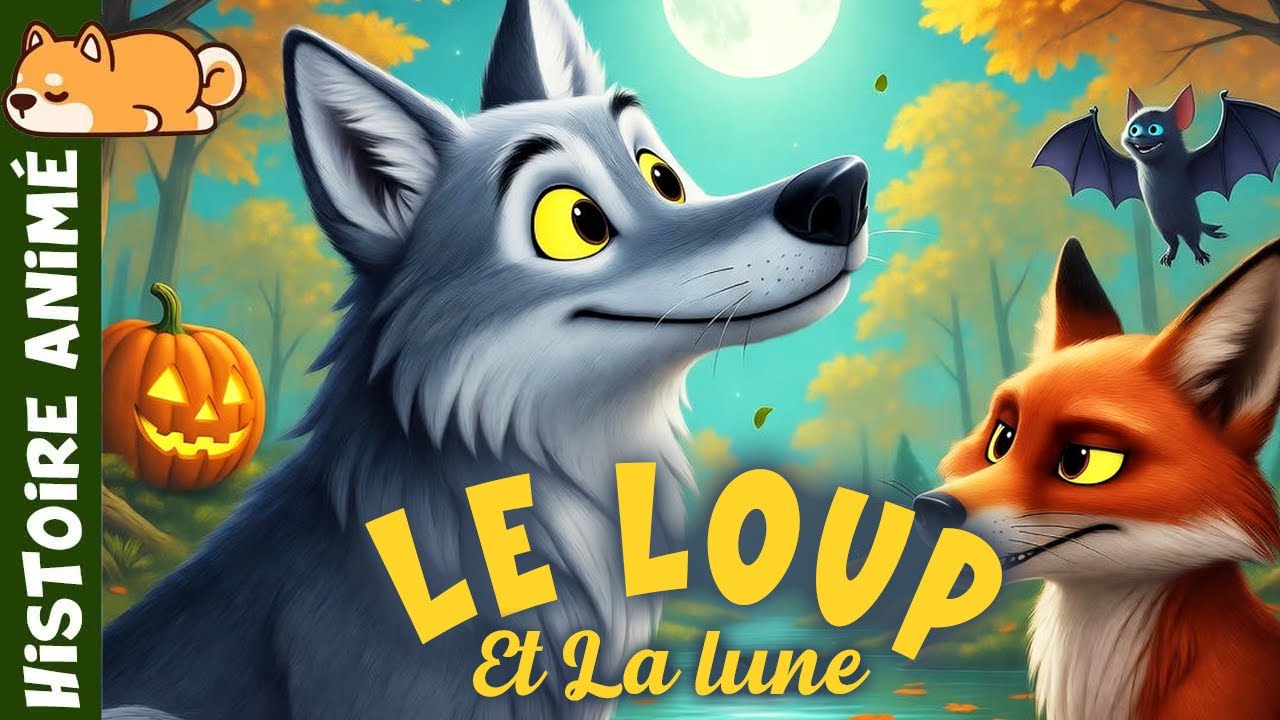 Le Loup qui voulait croquer la Lune 🐺 Contes pour s'endormir avec un loup et une citrouille