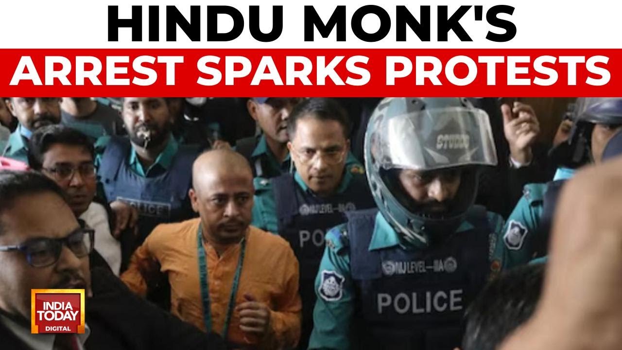Hindu Protests Erupt Over Monk Chinmoy Krishna Das's Arrest 🇧🇩