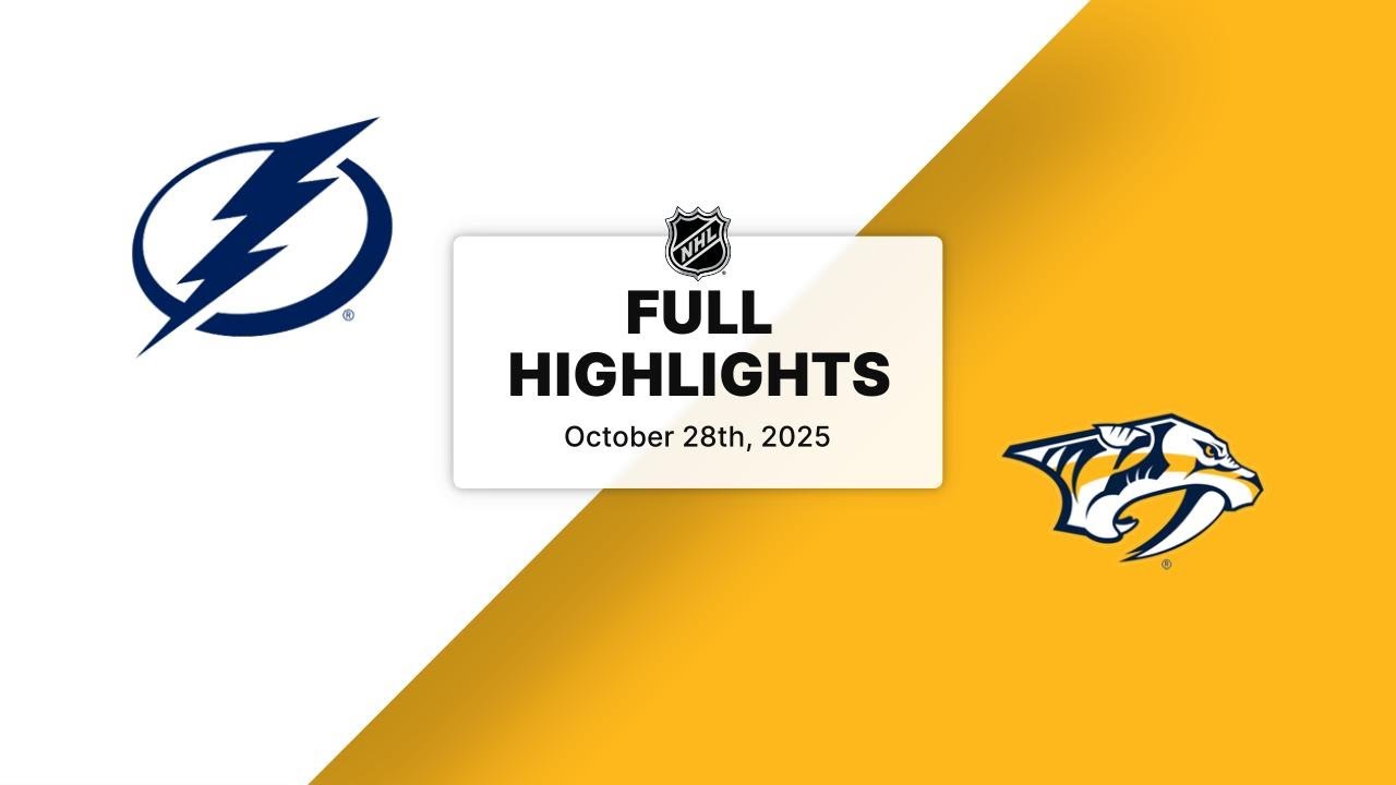 NHL Highlights: Lightning vs. Predators (Oct 28, 2025)