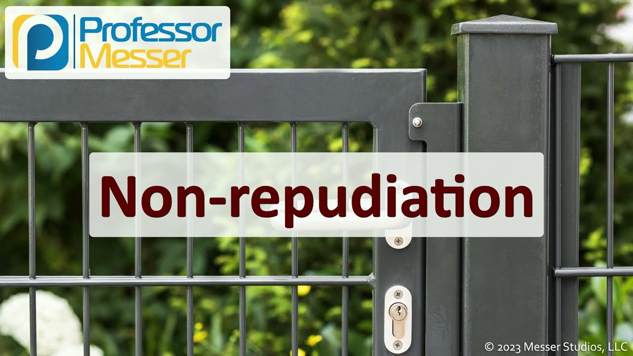 Non-Repudiation in Security+ SY0-701 π