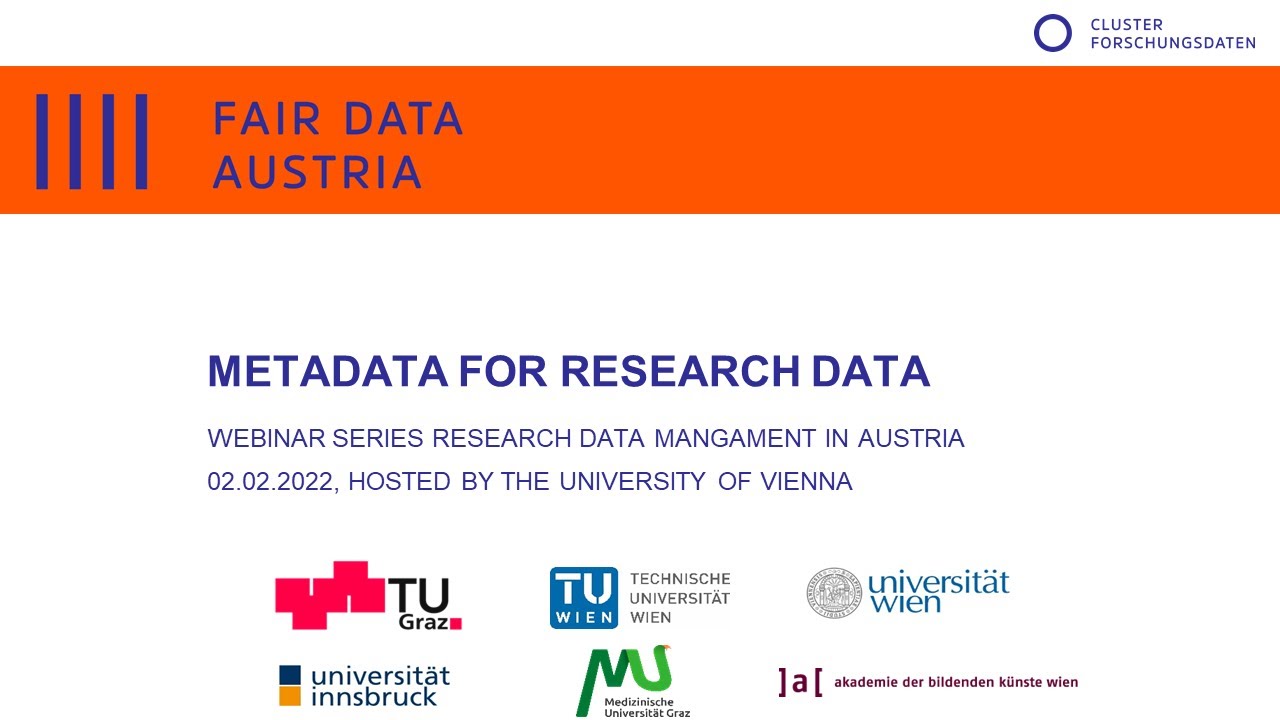 Research Data Metadata Webinar Recording 📊