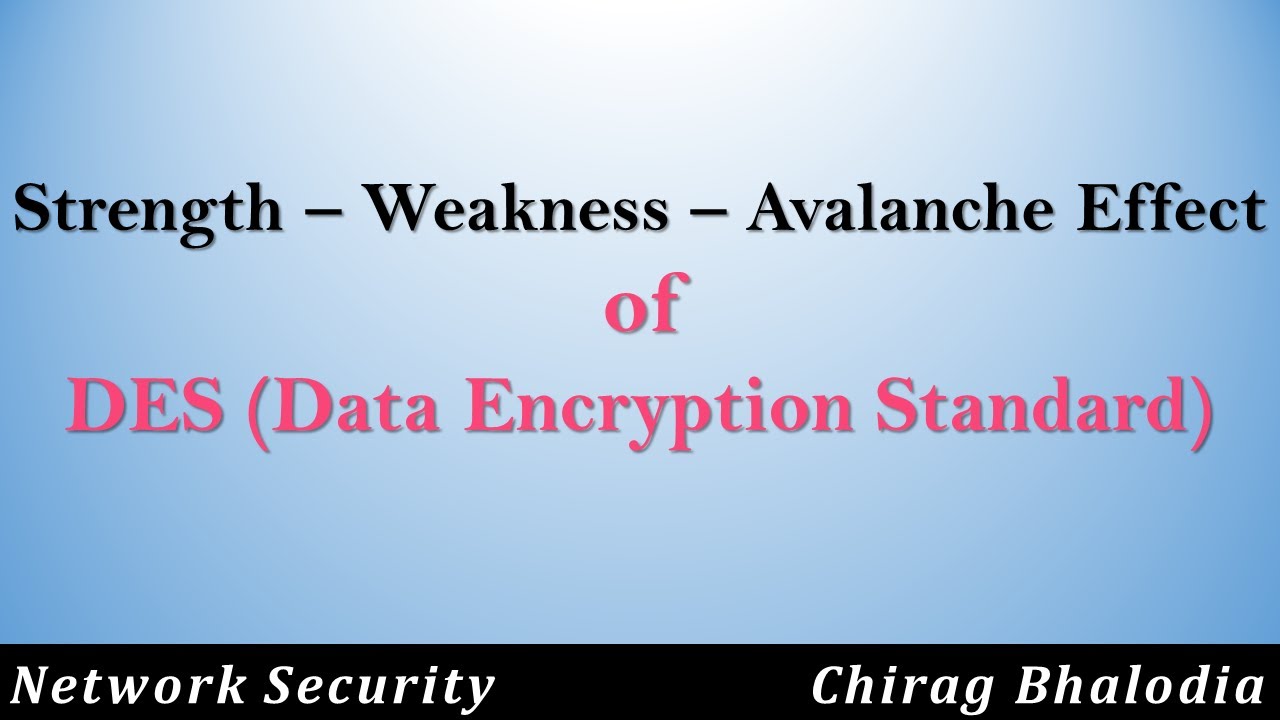 DES Algorithm Explained: Strengths, Weaknesses & the Avalanche Effect π